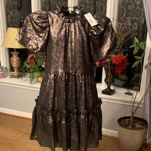 Sea New York Bronze Sequin Fabric